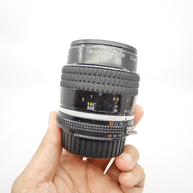 Foto LENSA MANUAL MICRO-NIKKOR 55mm f2.8 NO BOX sn 3879 ke-3