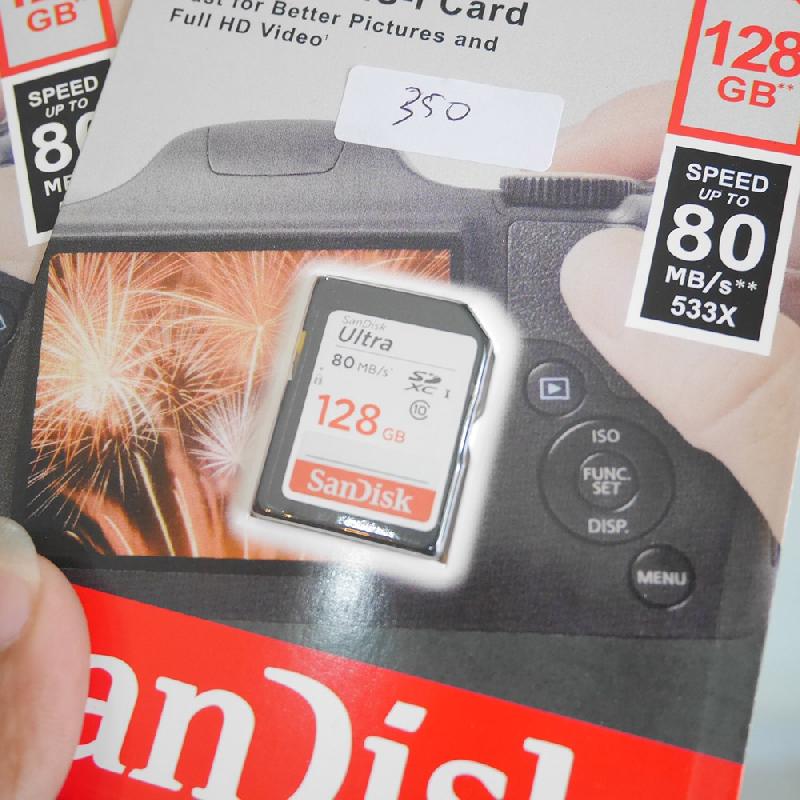 Foto NEW / BARU MEMORY KAMERA SANDISK Ultra 128Gb 80Mb/s class 10 SDXC UHS-I ke-3
