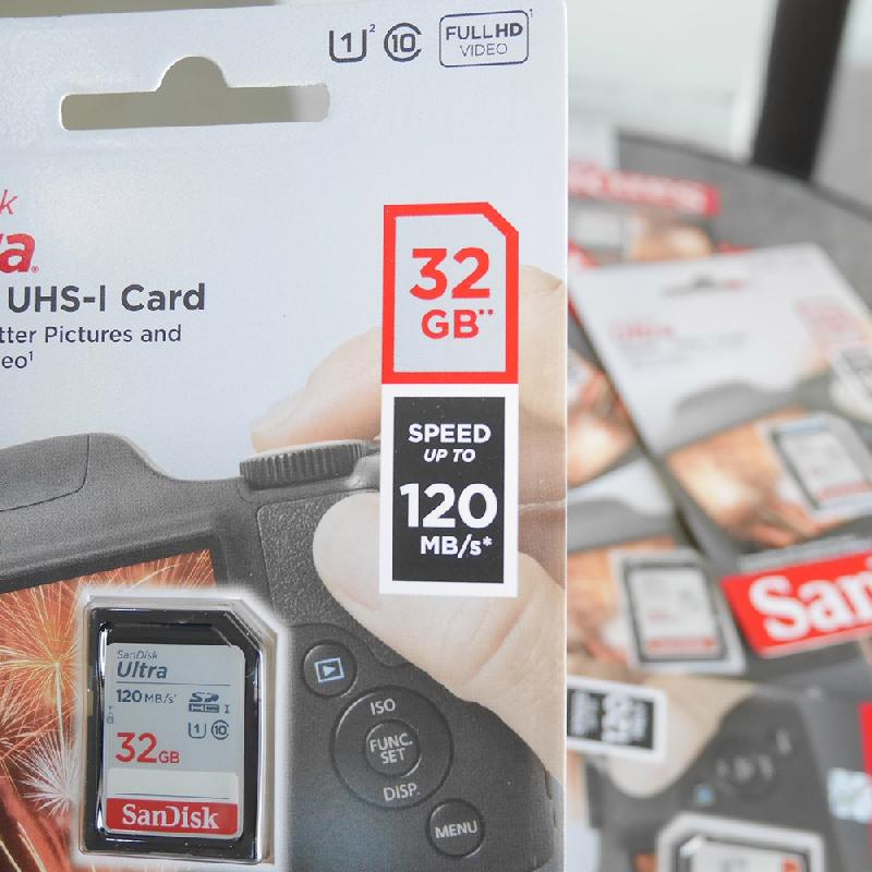 Foto NEW / BARU MEMORY KAMERA SANDISK Ultra 32Gb 120Mb/s class 10 SDHC UHS-I ke-3